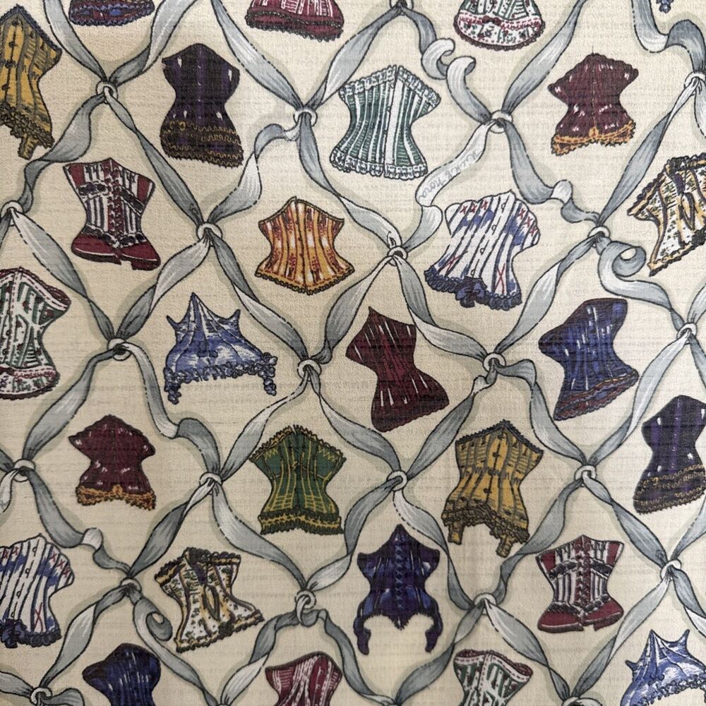 Nick & Nora Vintage Silk Long Corset Scarf 62” X  18”